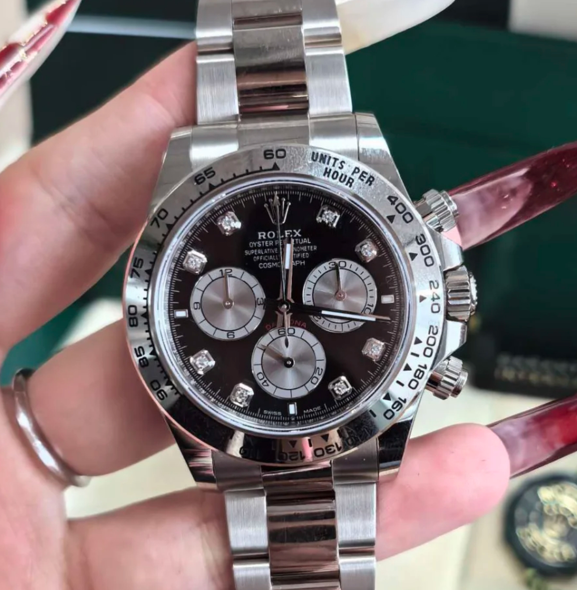 Radiant watch on wrist